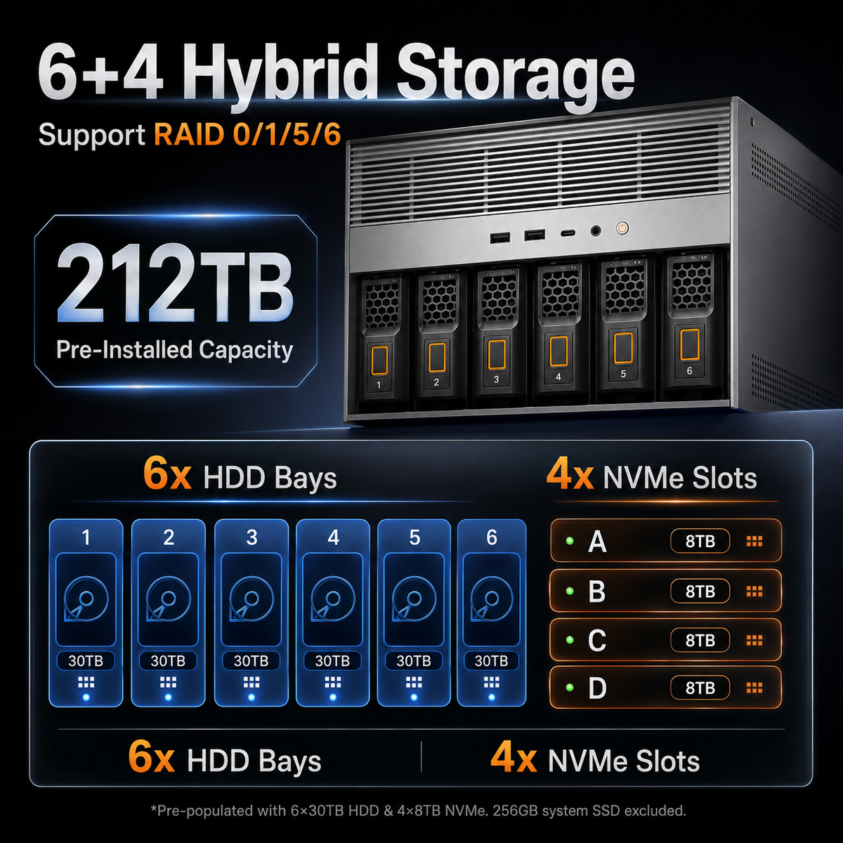 Desktop NAS — Massive Local Storage for 4K Footage, Photos & Media Library | No Monthly Cloud Fees