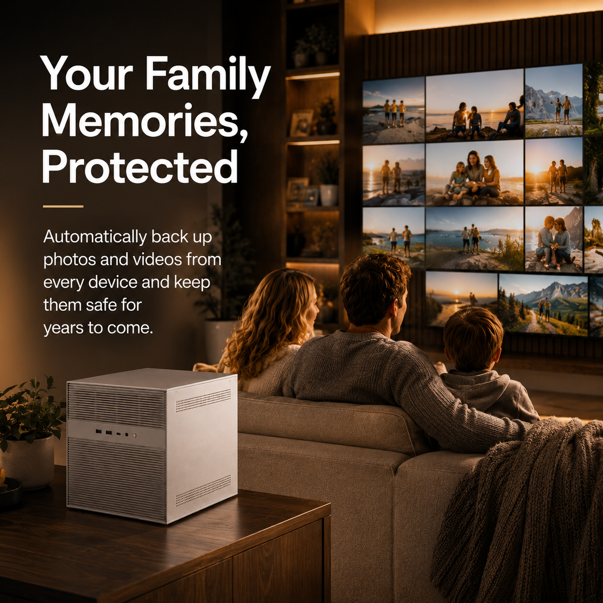 Desktop NAS — Massive Local Storage for 4K Footage, Photos & Media Library | No Monthly Cloud Fees