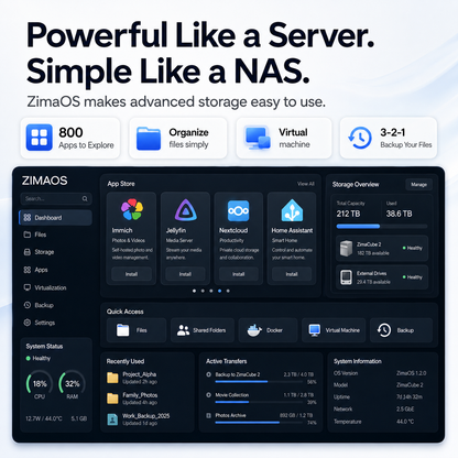 Desktop NAS — Massive Local Storage for 4K Footage, Photos & Media Library | No Monthly Cloud Fees