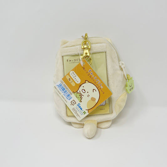 2016 Neko Plush Pass Case with Reel - Sumikkogurashi